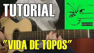 COMO TOCAR "Vida de topos" de Divididos | Tutorial guitarra acústica/criolla acordes y rasgueo