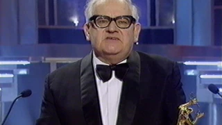 Ronnie Barker receives lifetime achievement award from his boss.