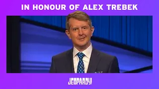 Ken Jennings Honors Alex Trebek In His First Episode as Guest Host | JEOPARDY!