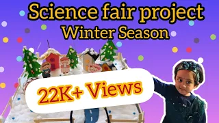 How to make 3D model of winter Season/ science fair project /Seasons project/winter Season project