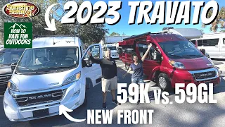 UPDATED RAM FRONT-END! New 2023 Travato 59K vs 59GL | Full Class B Walkthrough