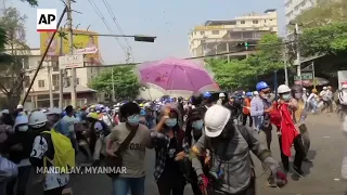 Police break up protests as Myanmar crisis heightens