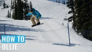 How To Ollie On A Snowboard