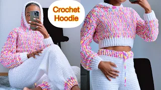 Crochet Hoodie Sweater All Sizes / Crochet Pullover
