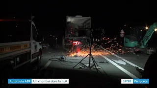 Travaux nocturnes sur l'A89