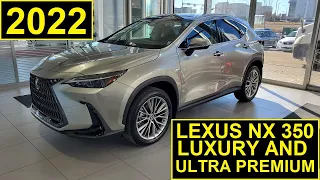 2022 Lexus NX 350 AWD Luxury Model review of features and Walk Around