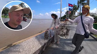 Citové vydieranie na promenáde v Kambodži | Phnom Penh, Kambodža