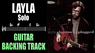 Layla | Guitar Backing Track | Solo Section | Eric Clapton | Unplugged