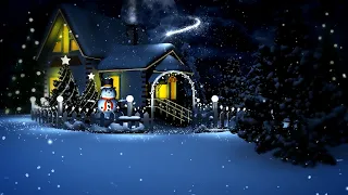 Animated Christmas Card Template - Cosy Christmas Cabin