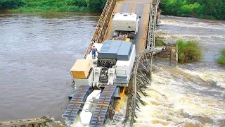 Top 10 Extremely Crazy Overload Truck Driving Skills ! Heavy Equipment Crossing River
