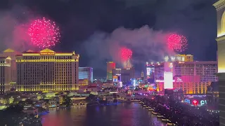 Fireworks Las Vegas Strip New Years 4K HDR