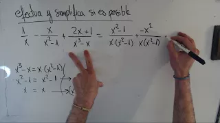 Simplifica y Efectúa si es posible POLINOMIOS