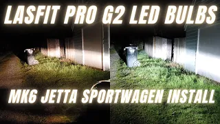 How to upgrade: Mk6 sportwagen gets LASFIT LED headlight bulbs! 15 minute upgrade!