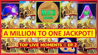 A MILLION to ONE JACKPOT! Top Casino Moments LIVE! (Ep. 2)