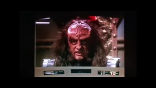 Gowron informs the Enterprise of the threat of Klingon civil war (TNG S4 E26)