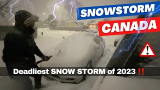 Biggest Canada Snow Storm of 2023 🇨🇦 Severe Condition ⚠️