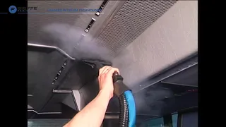 "Vapobus": steam cleaning of a bus