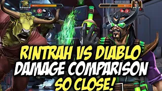 Rintrah Vs Diablo Damage Comparison | SO DAMN CLOSE! | Marvel Contest Of Champions