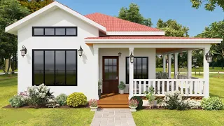 Small House Design  10.6  x 13.3 Meters ( 120.69 sqm ) 3 Bedroom-With Floor Plan