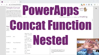 Create nested data tables with the PowerApps Concat Function