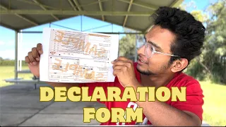 HOW TO FILL DECLARATION FORM WHILE COMING TO AUSTRALIA ? #internationalstudents #australia