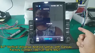 9.7inch Vertical Screen Satnav Stereo Android 10 OS with Carplay Shenzhen Factory