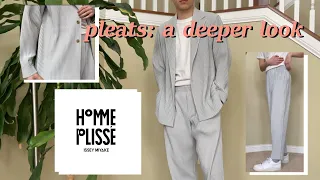 a deeper look into the PLEATS of HOMME PLISSÉ ISSEY MIYAKE (pants, blazer, etc.)