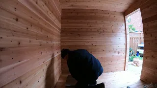 Building outdoor sauna from scratch(7x7feet)