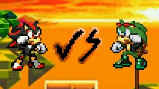 Shadow vs Scourge | Sonic sprite animation | Dc2