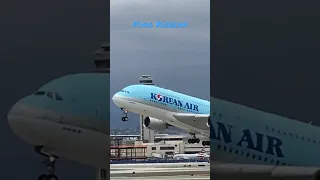 Korean Air Departing to Seoul South Korea on a Airbus A 380 Airplane Spotting