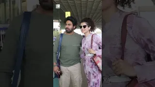 Airport पर #palakmuchhal और #mithoon एक साथ आए नजर #shorts #ytshorts #spotted #viral #trending