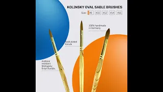 Medicool Kolinsky Oval Sable Brushes