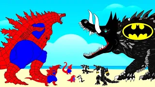 Evolution Of SPIDER GODZILLA vs Evolution Of BATMAN CROCOZILLA : Who Is The King Of Monsters?