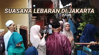 Beginilah kondisi lebaran di Gang padat penduduk di Jakarta selatan