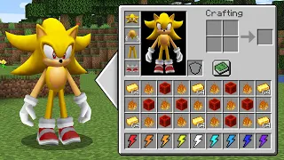 REALISTIC SUPER SONIC Inventory Shop! MINECRAFT SEGA INVENTORY CHALLENGE! Animation