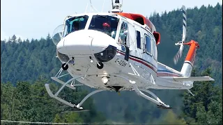 Bell 212 Flypasts, Startup, Takeoffs, Landings & More at YYJ