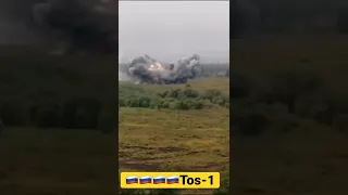 Tos-1 rocket launcher fired at a Ukrainian target at a distance of 400m