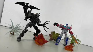 Transformers Rise of The Beasts Optimus Prime VS Scourge EPIC  Stop Motion