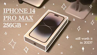 Iphone 14 Pro Max Unboxing 2023 (space black), Setup and Camera Test ヾ(๑╹◡╹)ﾉ"