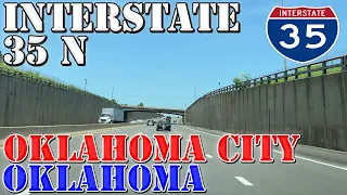 I-35 North - Oklahoma City - Oklahoma - 4K Highway Drive