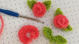 Мини роза крючком за 5 минут/rose crochet/rosa häkeln