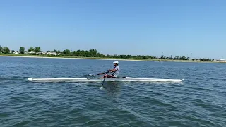 Single rowing in choppy water: 30 seconds @30 and 30 seconds at @34 June 30, 2020