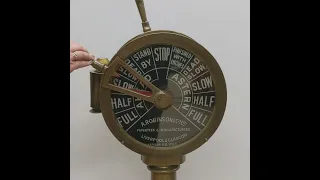 Authentic Robinson Engine Order Telegraph Video