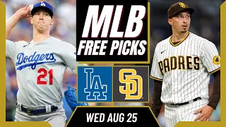 Free MLB Picks | Dodgers vs Padres Prediction (8/25/21) | MLB Prop Bets Today