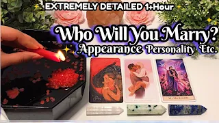 1+Hour WHO Will You Marry?💍💖SUPER DETAILED🔥Personality/Appearance/etc +CANDLE WAX🕯#pickacard #tarot