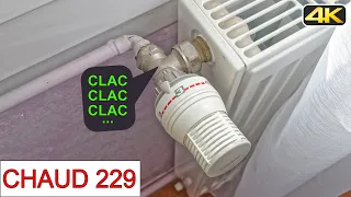 Chaud229-Le radiateur fait beaucoup de bruit ça clac-chauffage collectif-robinet thermostatique