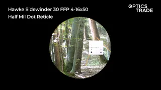 Hawke Sidewinder 30 FFP 4-16x50 Reticle Half Mil Dot | Optics Trade Reticle Subtensions