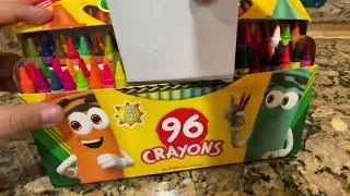 ASMR Crayola crayons 96 review