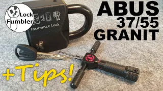 [119] Picking this solid ABUS 37/55 Granit with front tensioning and the Sparrows Disc Detainer pick