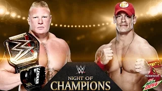 WWE Night Of Champions 2014 - John Cena vs Brock Lesnar WWE World Heavyweight Championship Match HD!